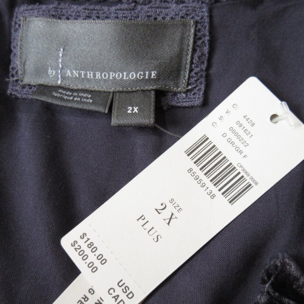 NWT by Anthropologie The Somerset Maxi in Dark Gray Velvet Edition Dress 2X - Picture 5 of 5